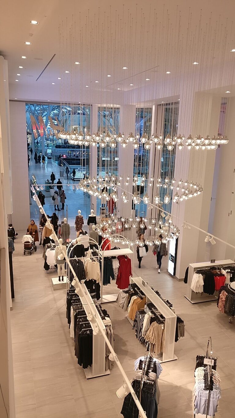 H&M store lobby in Westfield White City