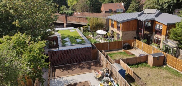 New build bungalow in Lambeth, green roof