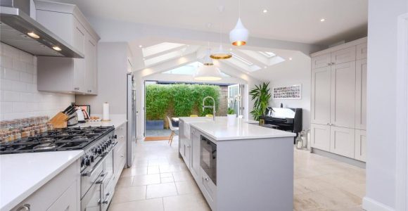 Extension Double-pitched rear extension and interior design in Merton