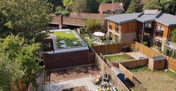 New build bungalow in Lambeth, green roof